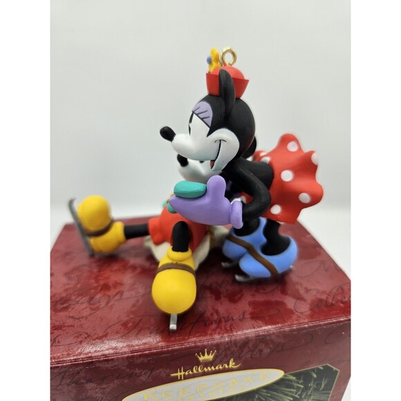 1997 MICKEY MOUSE MINNIE New Pair of Skates Disney Hallmark Christmas Ornament - Picture 4 of 11